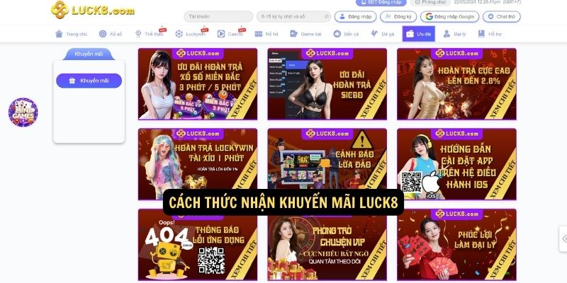 Cach thuc nhan khuyen mai Luck8