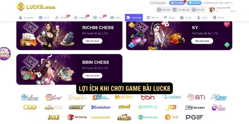 Lợi ích khi chơi Game Bài luck8